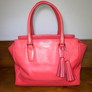 Coach Candace coral leather carryall purse